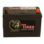 نمای باتری 90 آمپر بلند قطب چپ تایگر از جلو